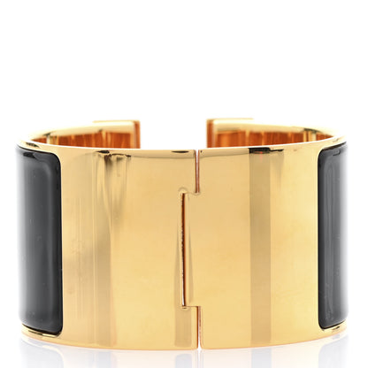 Hermes Enamel Extra Wide Clic Clac H Bracelet GM Black 3 of 5