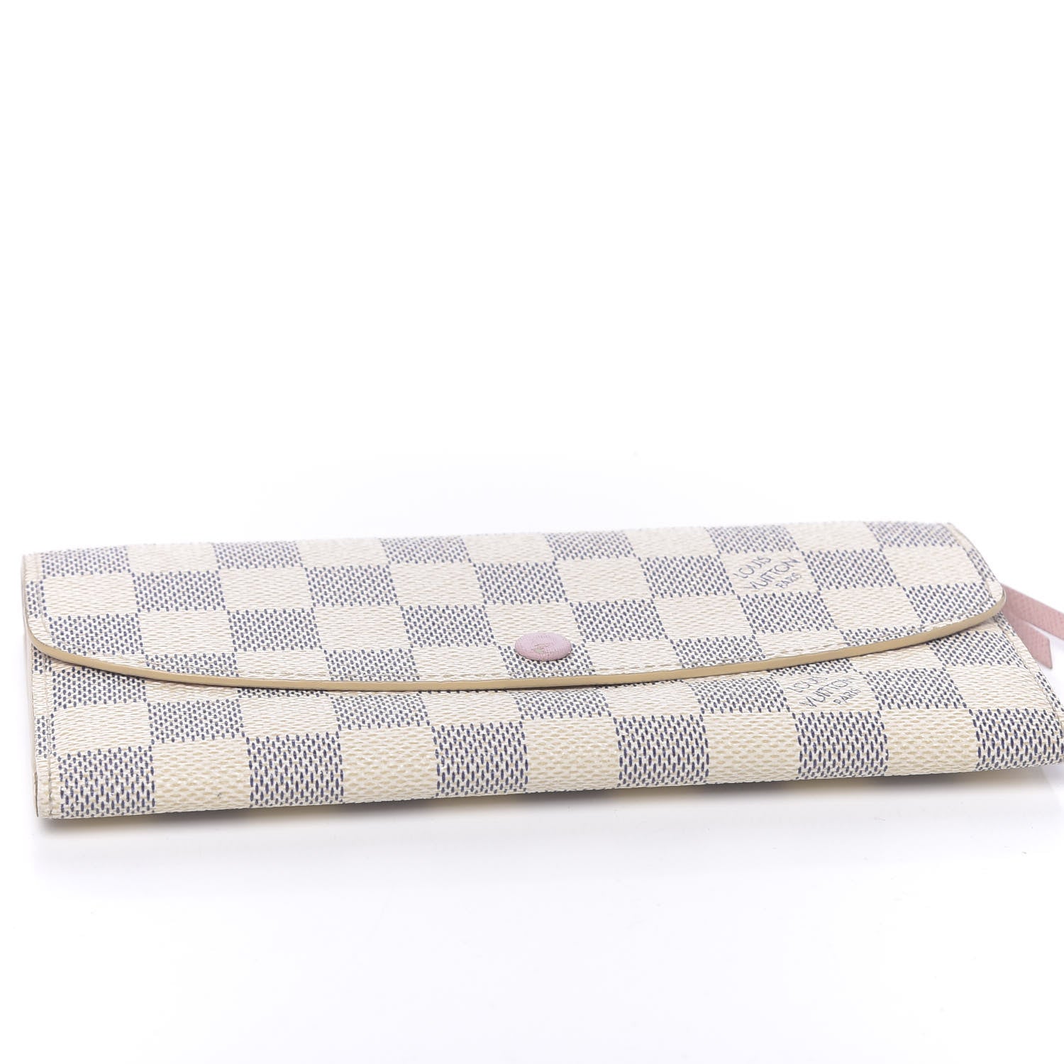 Louis Vuitton Damier Azur Emilie Wallet Rose Ballerine 10 of 11