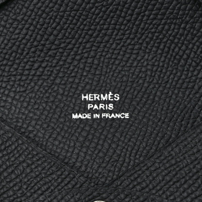 Hermes Epsom Calvi Card Case Black 6 of 7