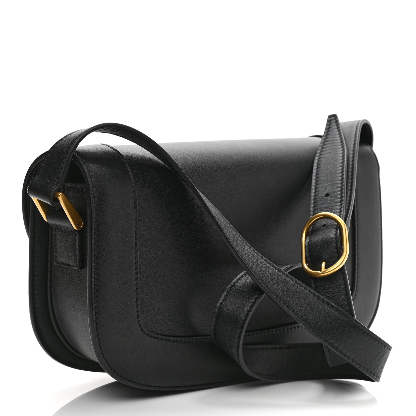 Smooth Calfskin Supervee Shoulder Bag Black