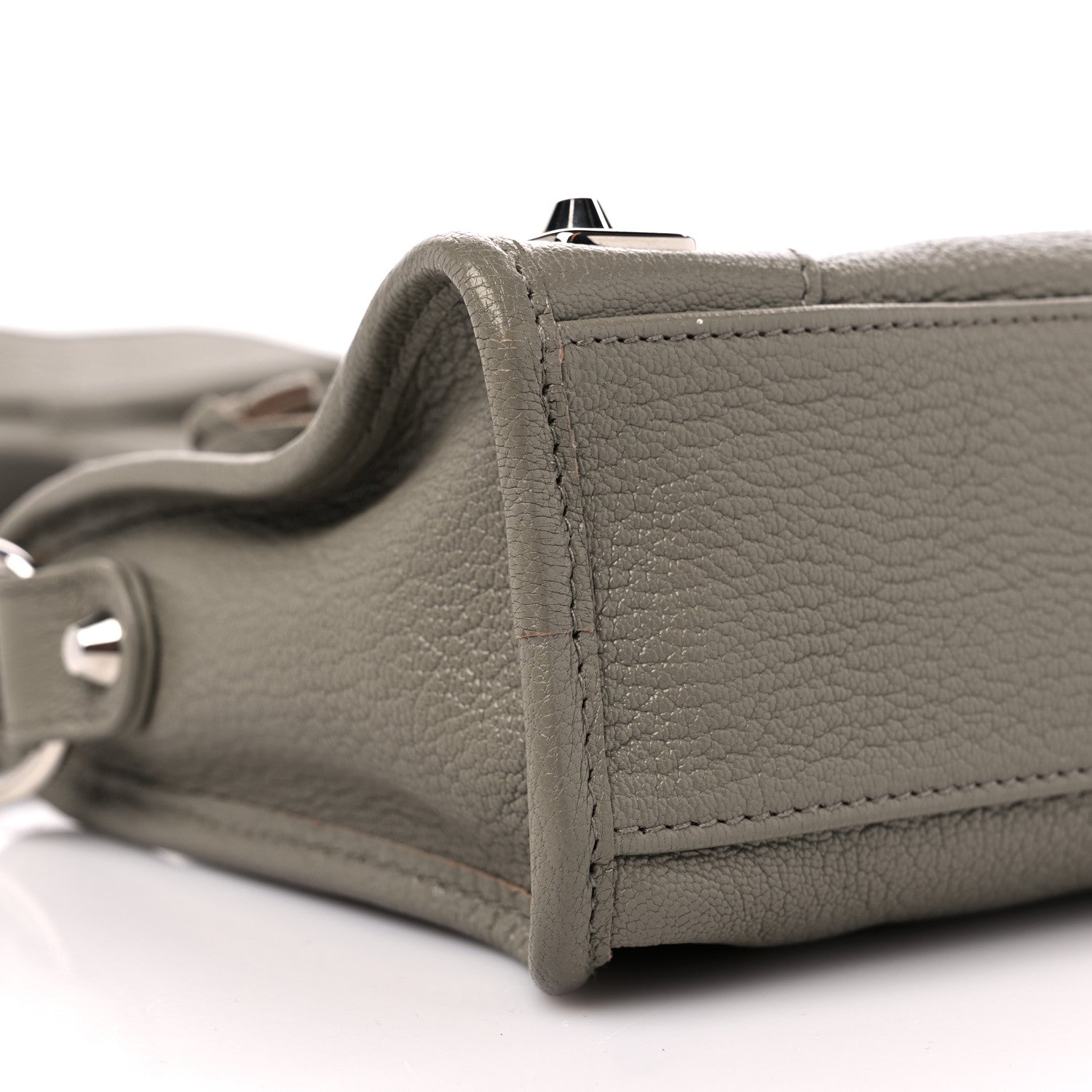 Balenciaga Chevre Silver Metallic Edge Hardware Mini City Gris Taupe 7 of 8