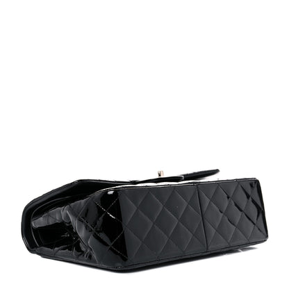Chanel Patent Quilted Jumbo Double Flap Black 4 of 10