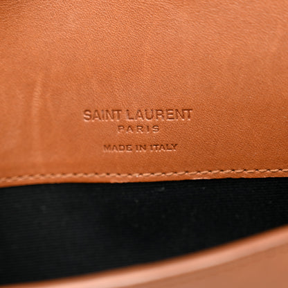 Saint Laurent Shearling Monogram Phone Holder Crossbody Brown 6 of 10