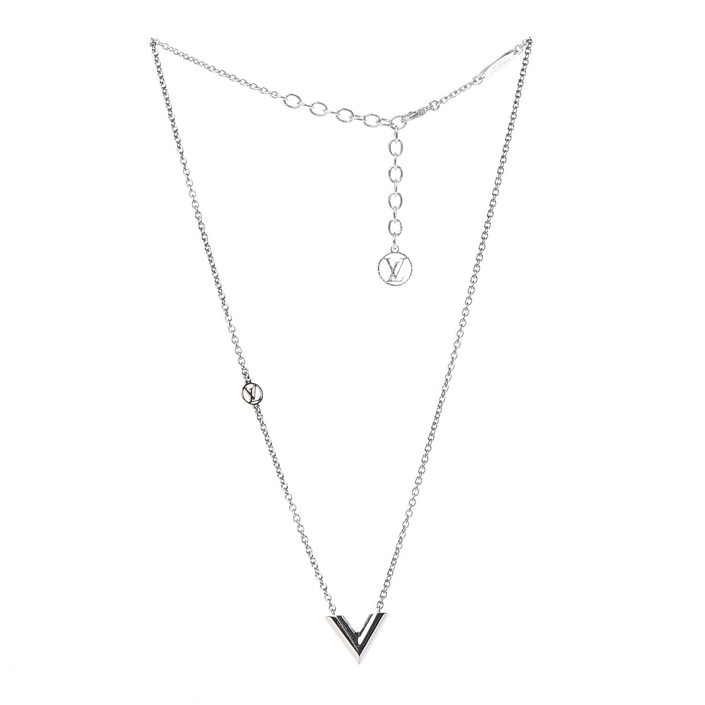 Metal Essential V Supple Necklace Silver