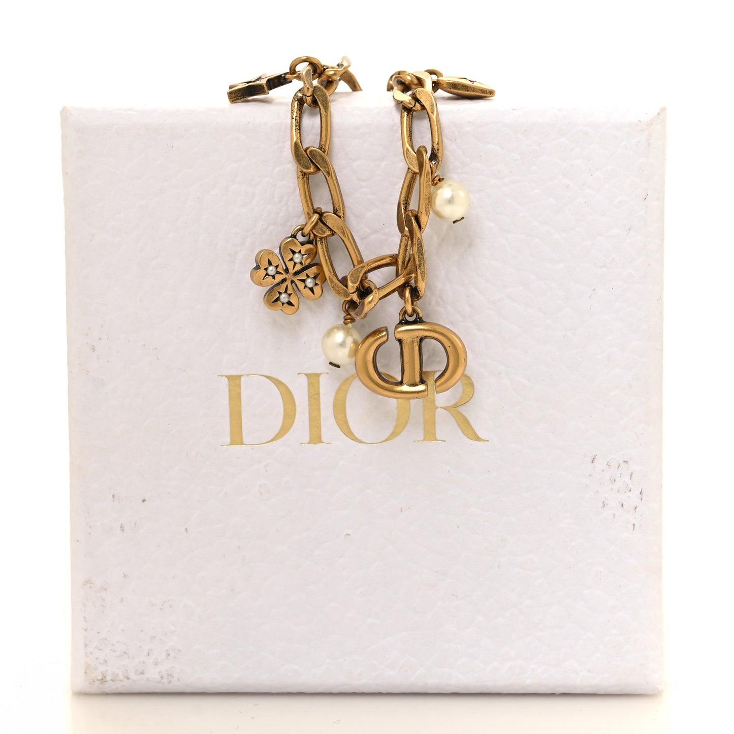 Metal Resin Lucky Charms Necklace Gold Multicolor