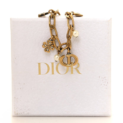 Christian Dior Metal Resin Lucky Charms Necklace Gold Multicolor 6 of 6