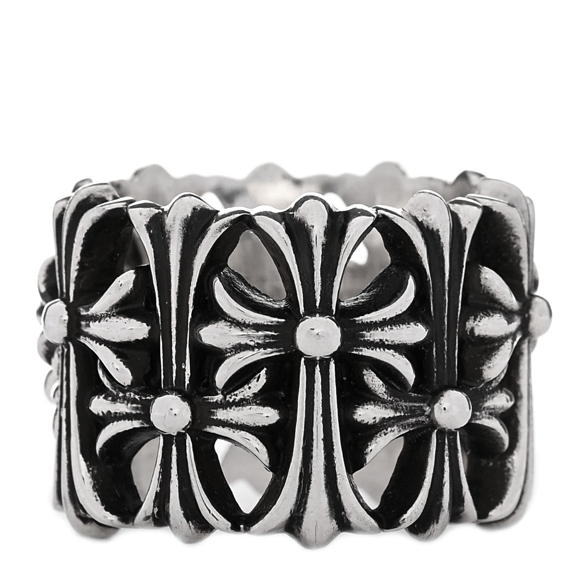Sterling Silver Cemetery Cross Ring 56 7.5
