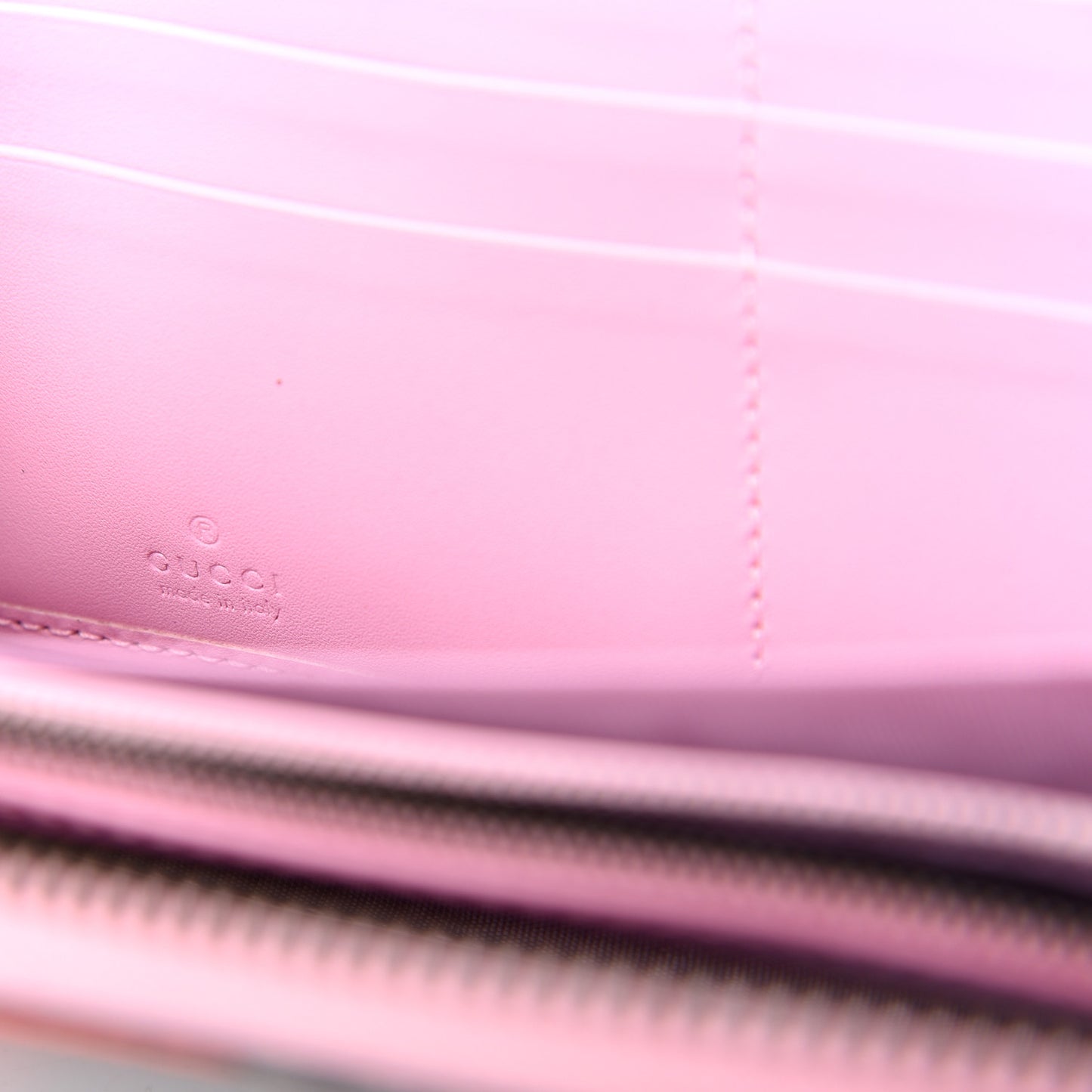 GG Supreme Monogram Strawberry Zip Around Wallet Light Pink