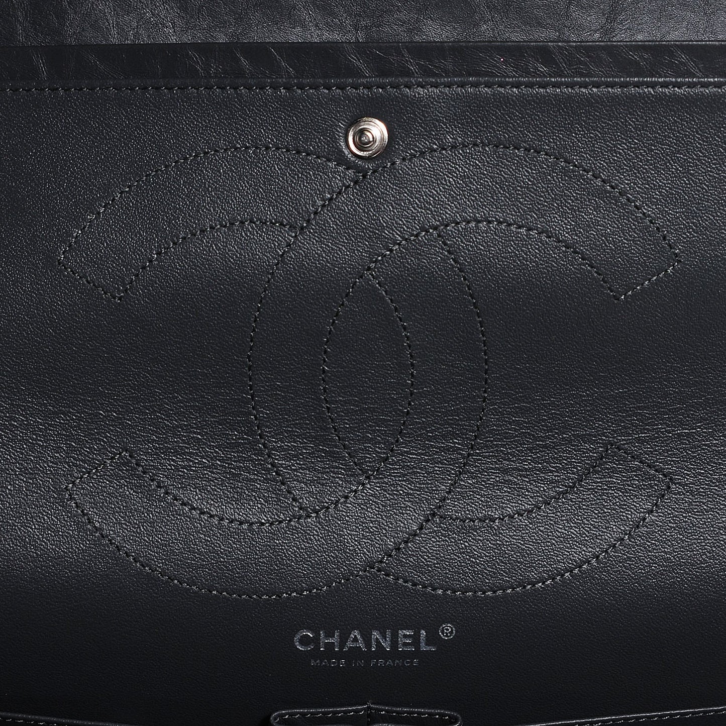 Aged Calfskin 2.55 Reissue 227 Flap Dark Grey