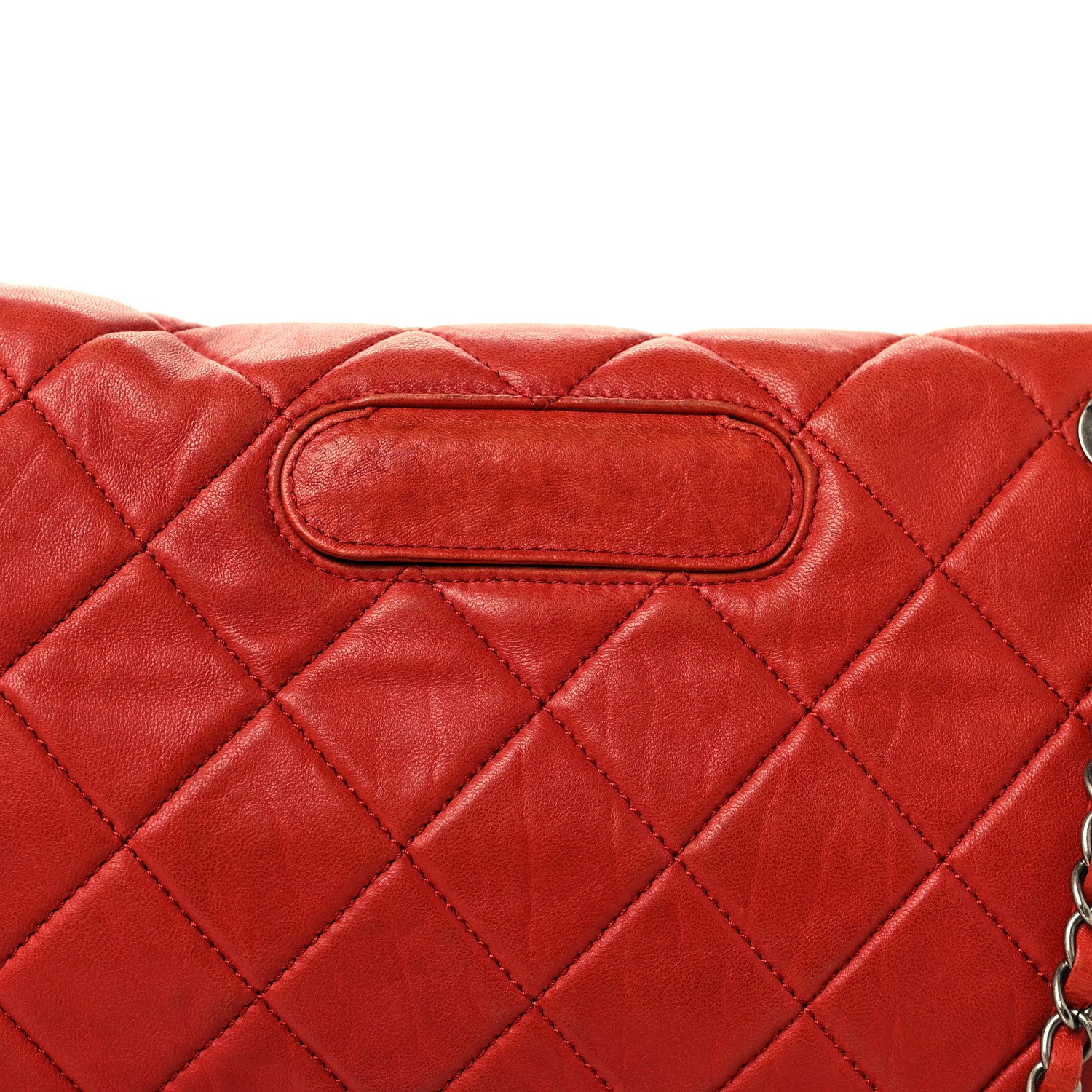 Chanel Washed Lambskin Jumbo Take Away Flap Red 12 of 13