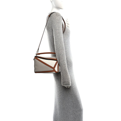 Loewe Calfskin Small Graphic Puzzle Bag Ghost Soft White 2 of 11