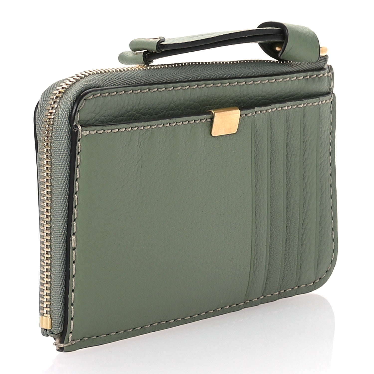 Chloe Grained Calfskin Medium Marcie Zip Card Holder Mint 3 of 8