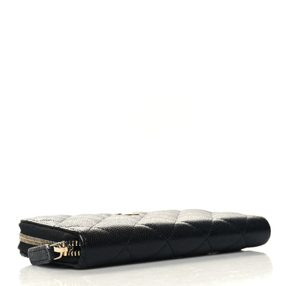 Chanel Caviar Quilted Medium Zip Around Wallet Black 4 of 10