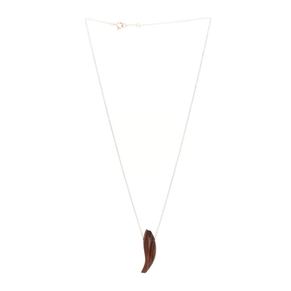 Tiffany Sterling Silver Wood Frank Gehry Fish Pendant Necklace 3 of 6