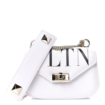 Valentino Garavani Calfskin VLTN Small Shoulder Bag White 1 of 9