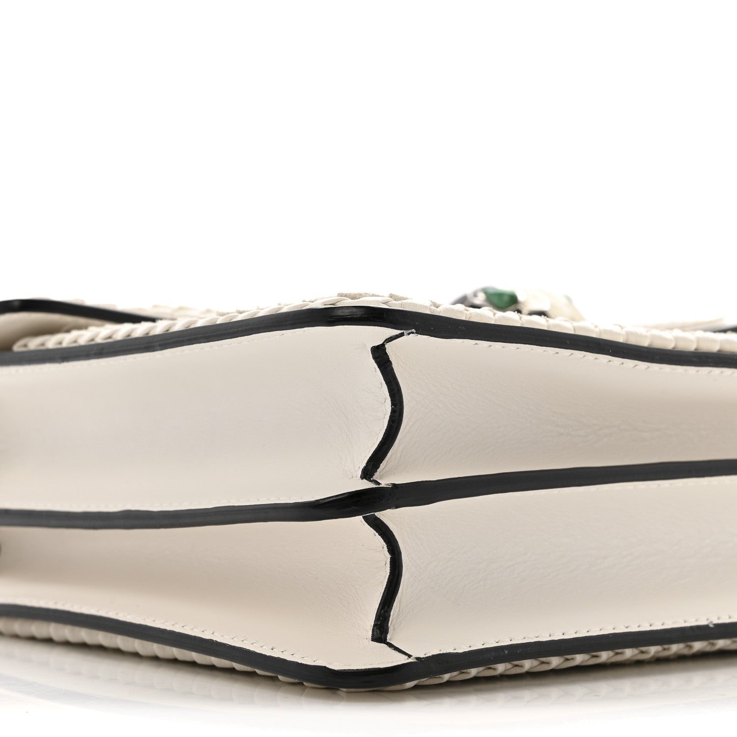 Bulgari Calfskin Woven Chain Serpenti Forever Crossbody Bag White 9 of 15