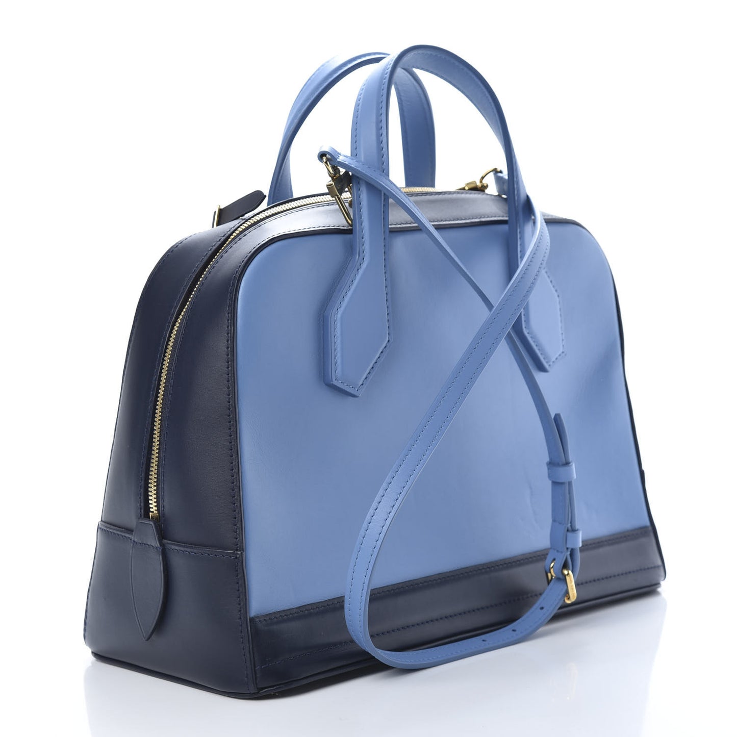 Box Calfskin Dora MM Tote Bleuet