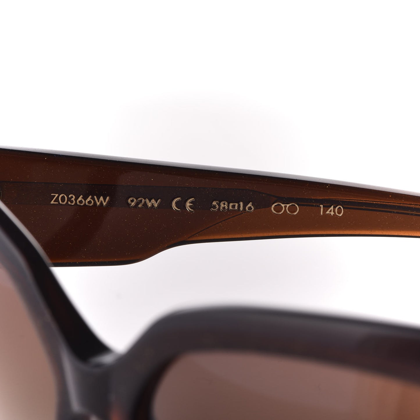 Hortensia Cat Eye Sunglasses Z0366W Brown Glitter