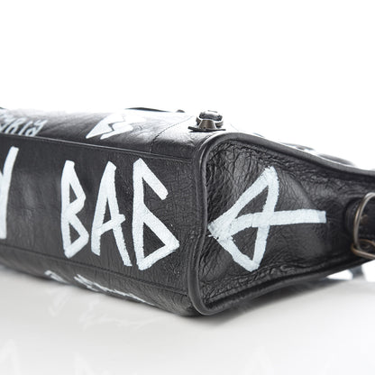 Balenciaga Agneau Classic Hardware Graffiti All Over S City Black 10 of 10