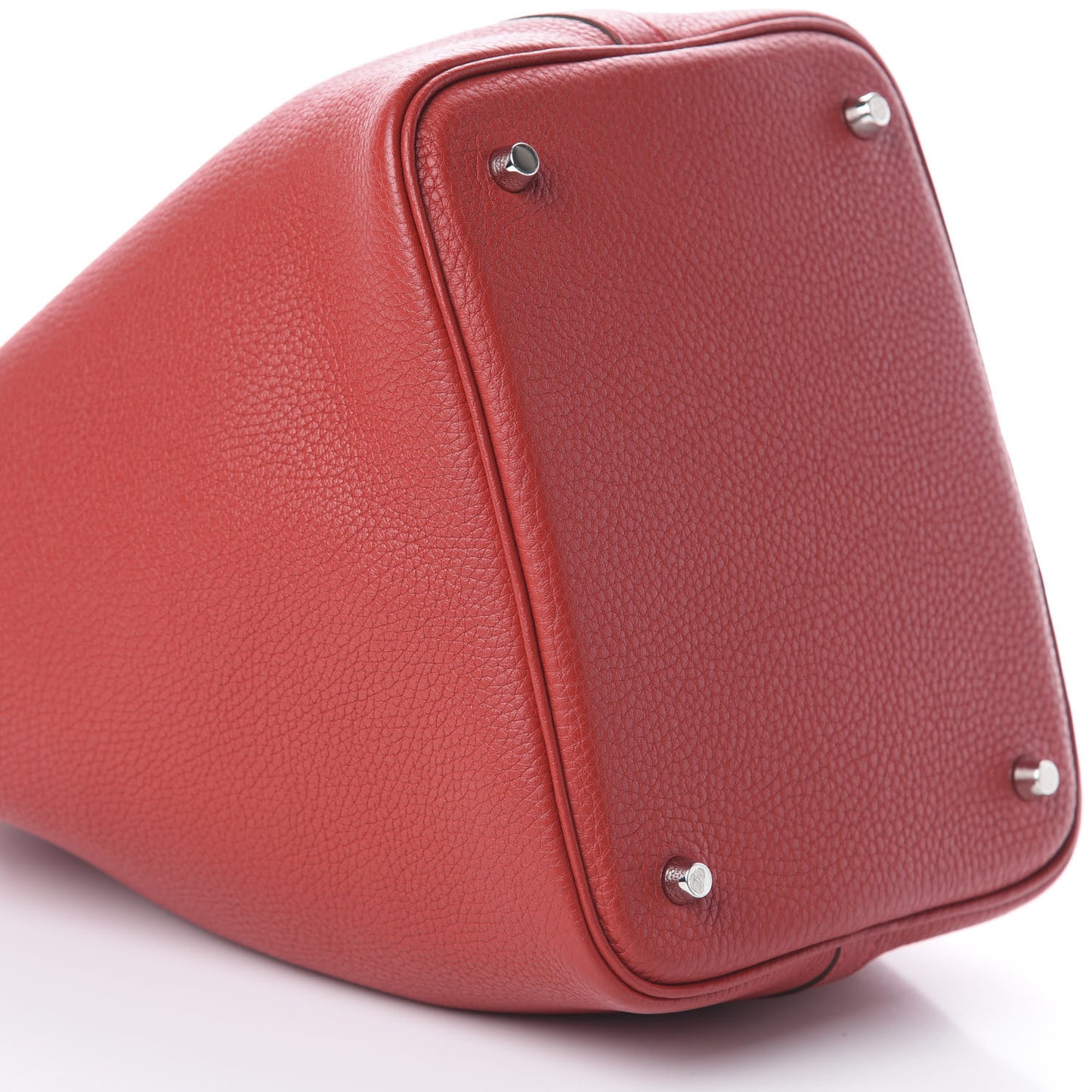 Taurillon Clemence Picotin Lock 22 MM Rouge Casaque