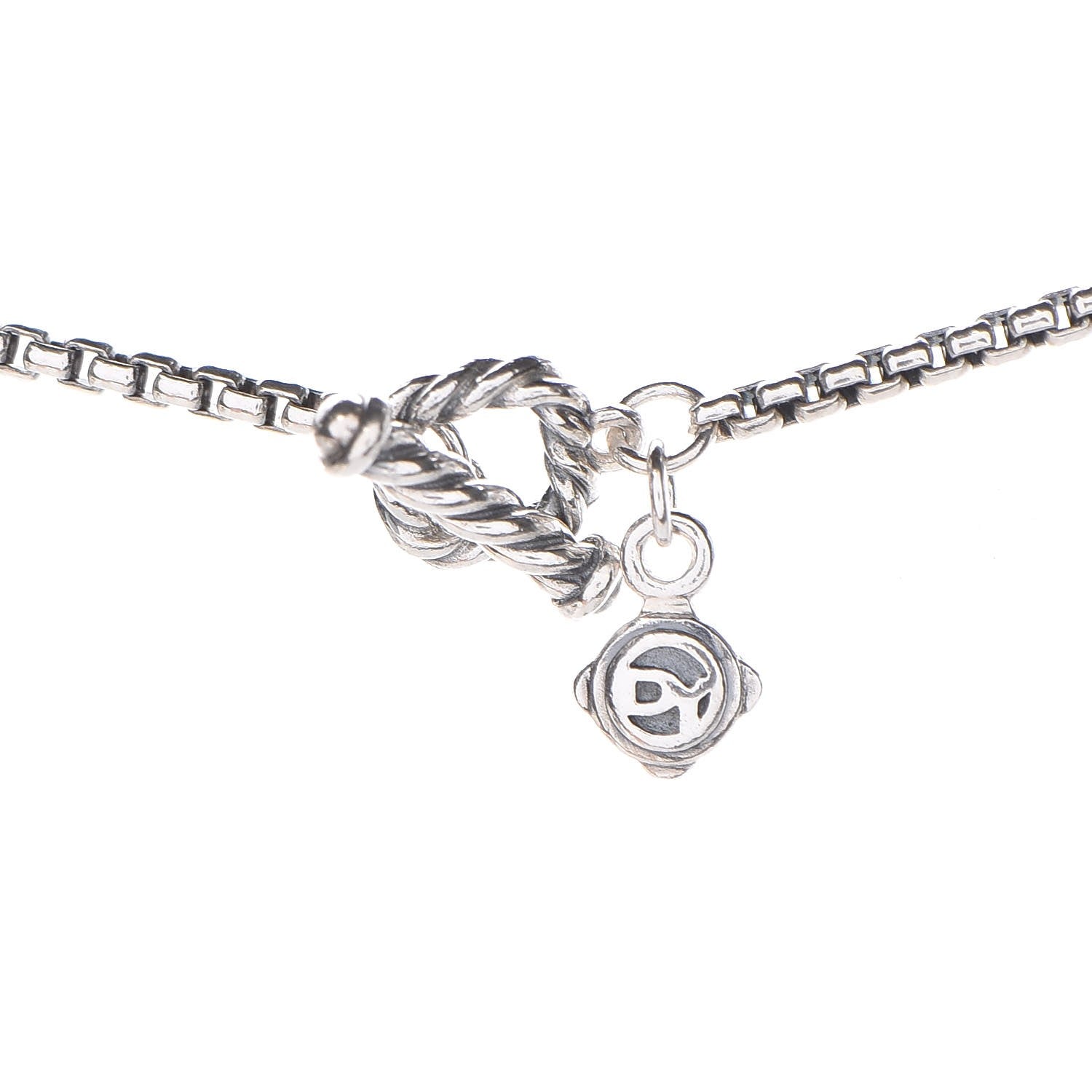 David Yurman Sterling Silver Pearl Quatrefoil Long Chain Necklace 7 of 8