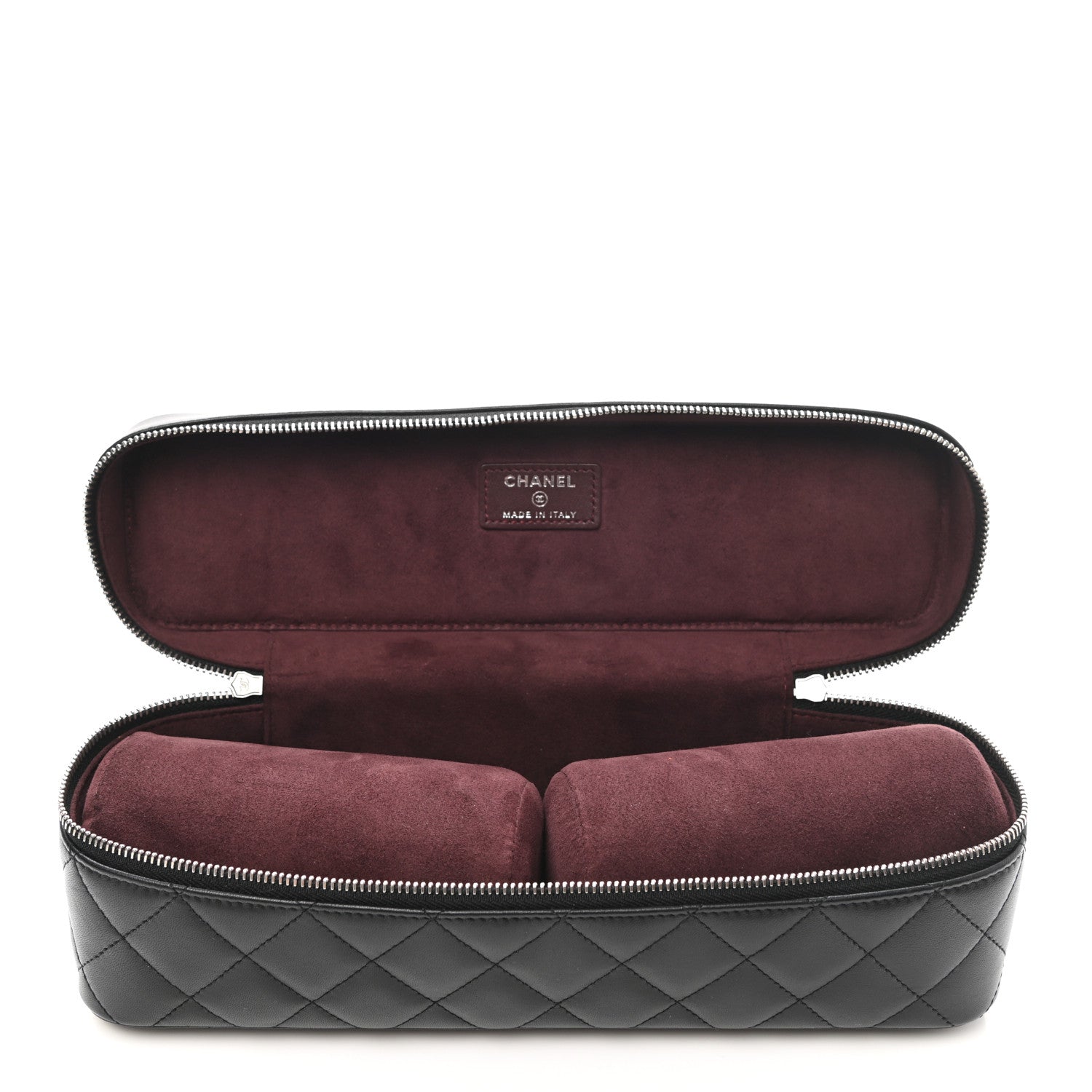 Chanel Lambskin Quilted Watch Case Black 5 of 9
