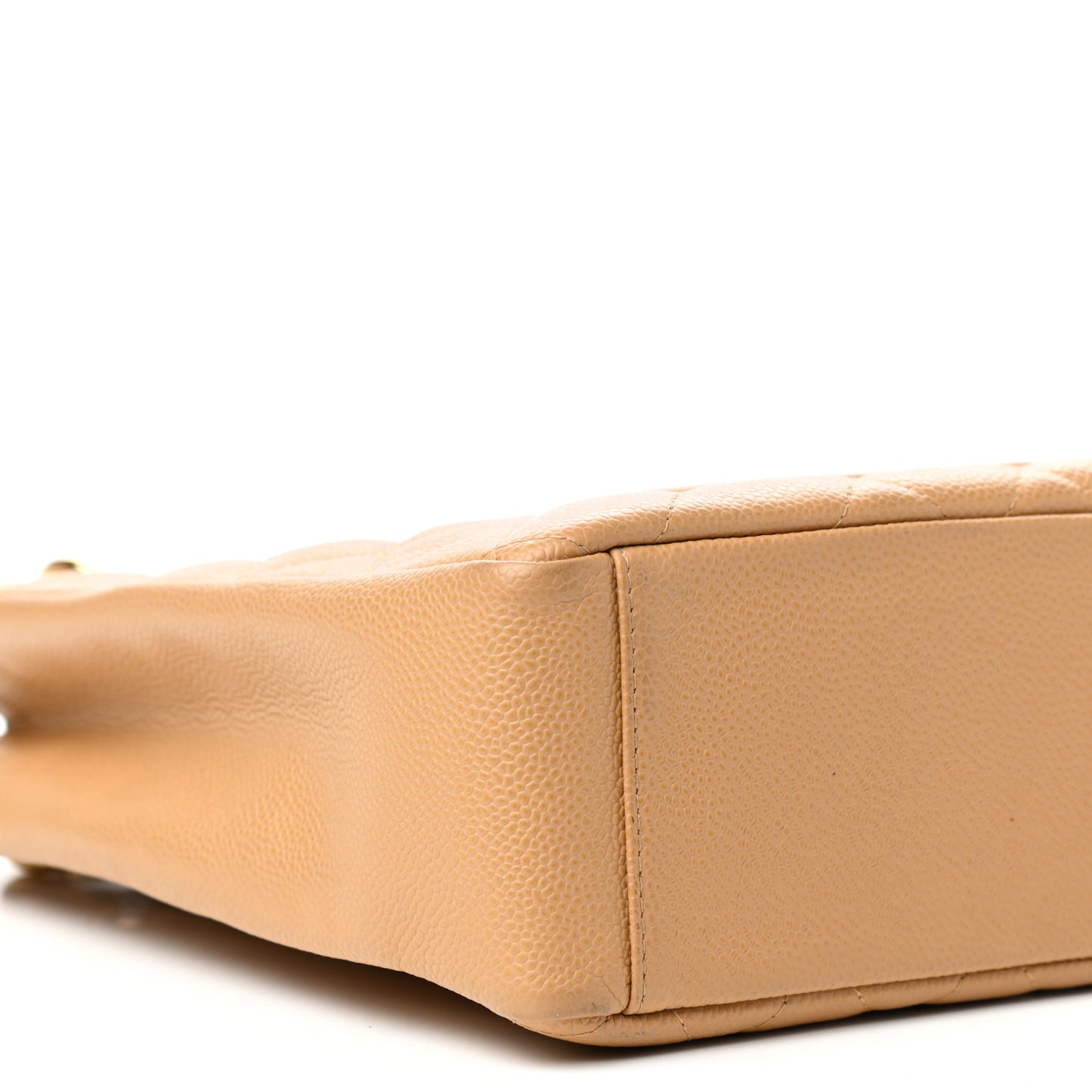 Caviar Quilted Petit Shopping Tote PST Beige