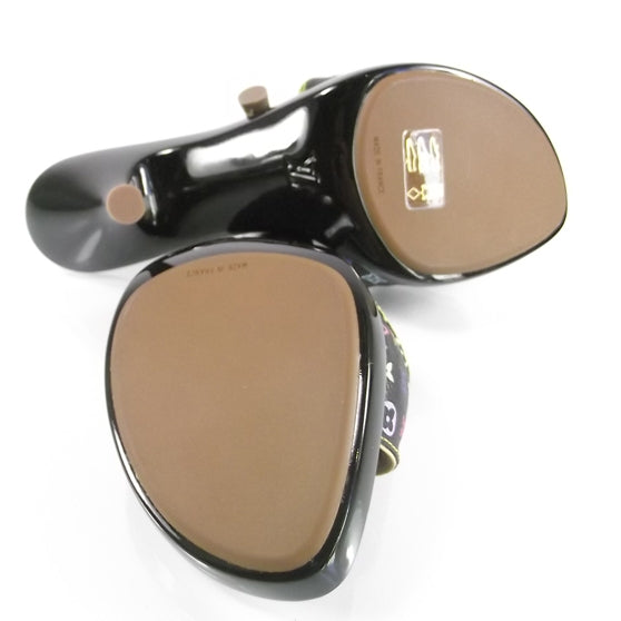Louis Vuitton Monogram Multicolor Heels 38.5 Noir 9 of 10