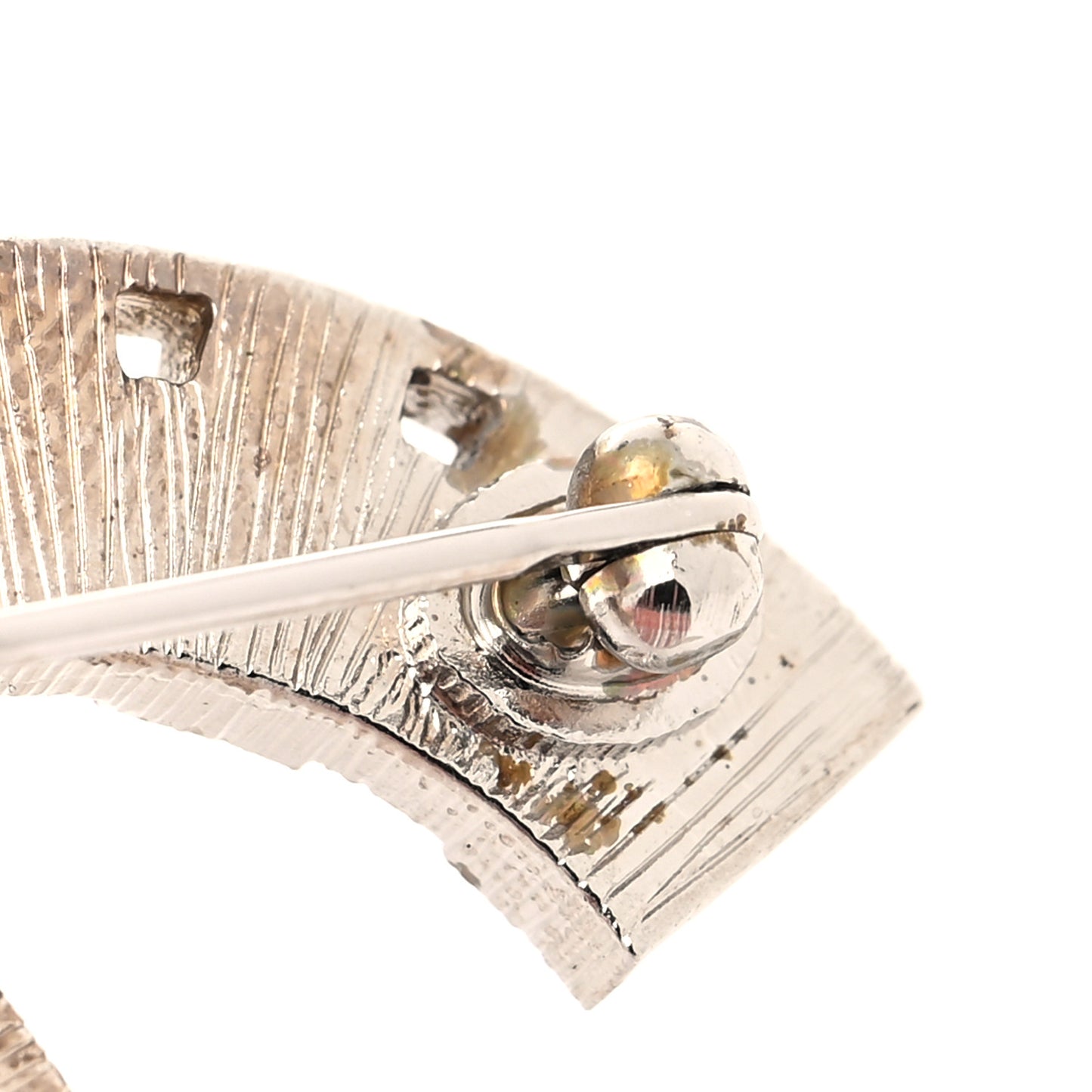 Baguette Crystal CC Brooch Silver Pink