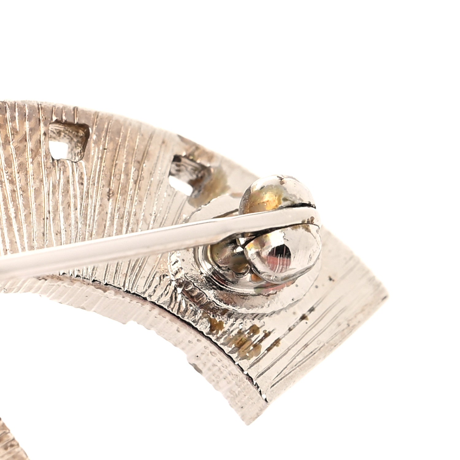 Chanel Baguette Crystal CC Brooch Silver Pink 4 of 5