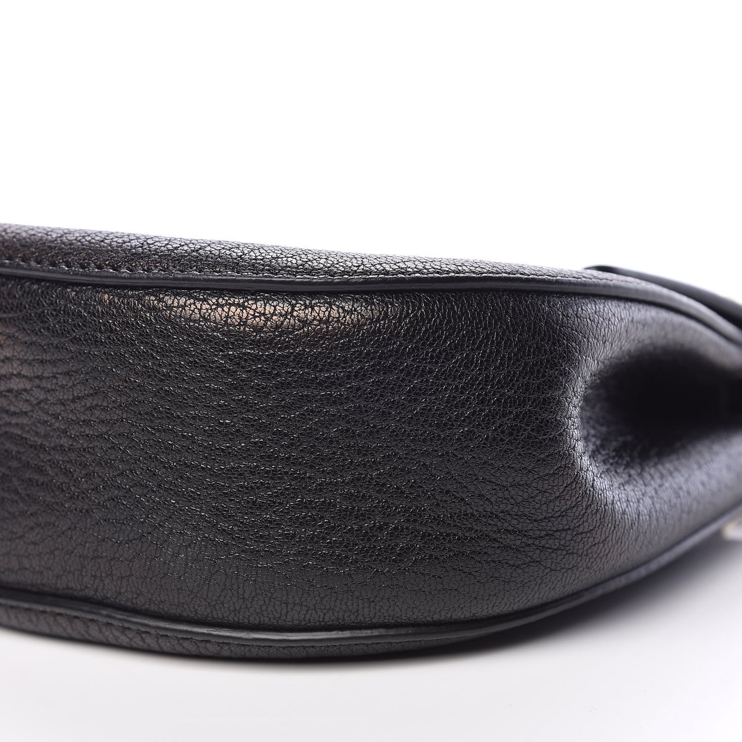 Grained Lambskin Mini Drew Shoulder Bag Black