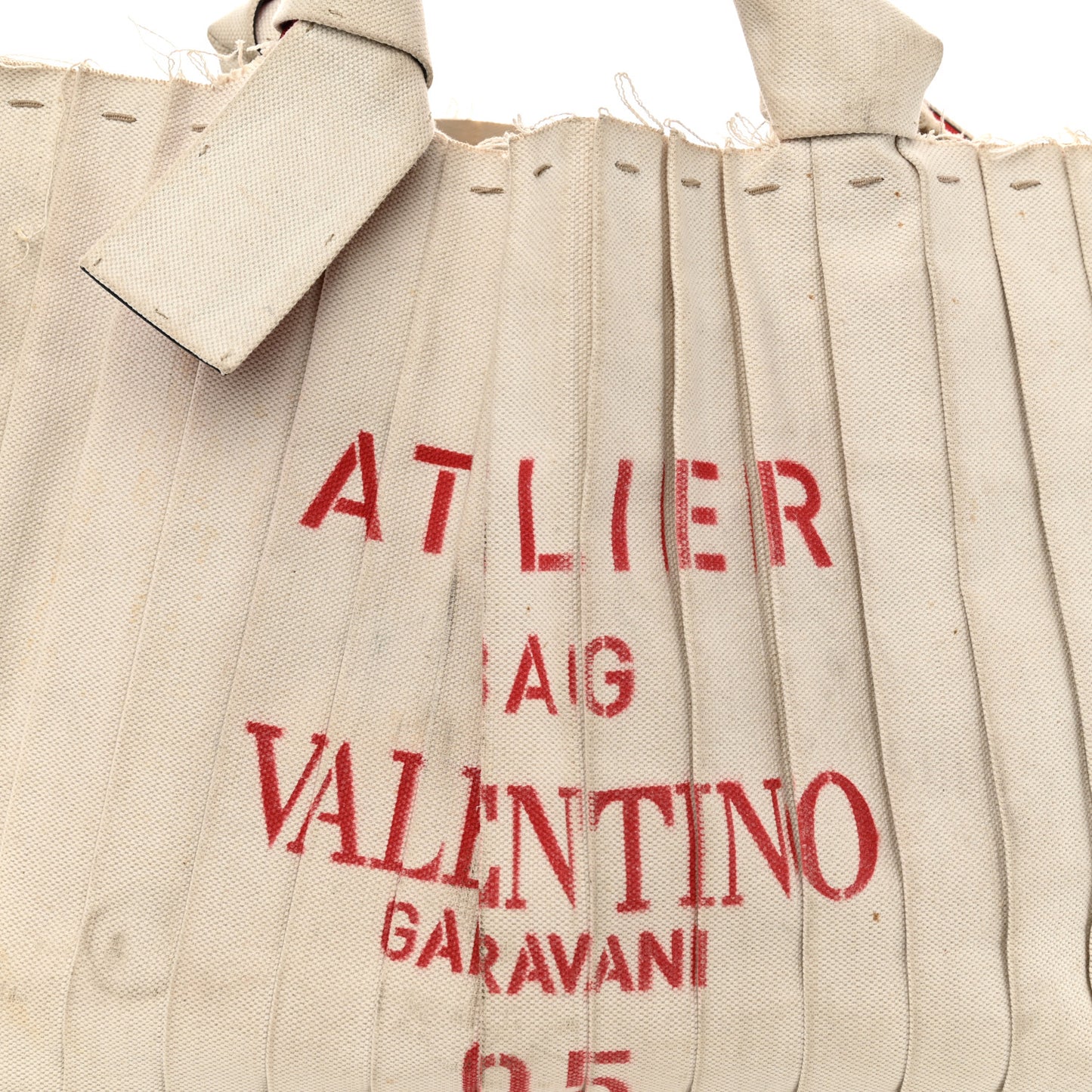 Canvas Atelier 05 Plisse Edition Medium Tote Bag Naturale