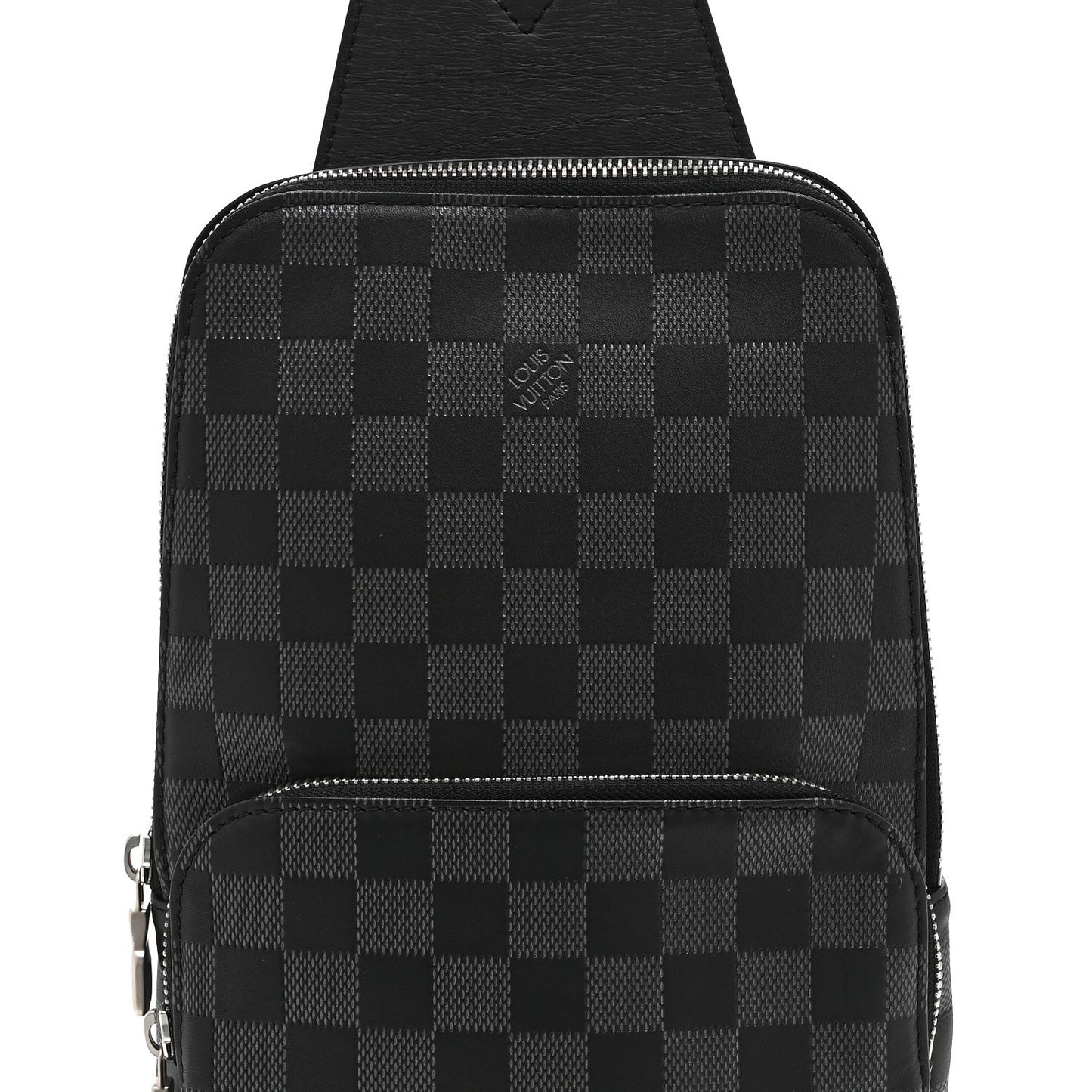 Damier Graphite Avenue Sling Bag Onyx Silver