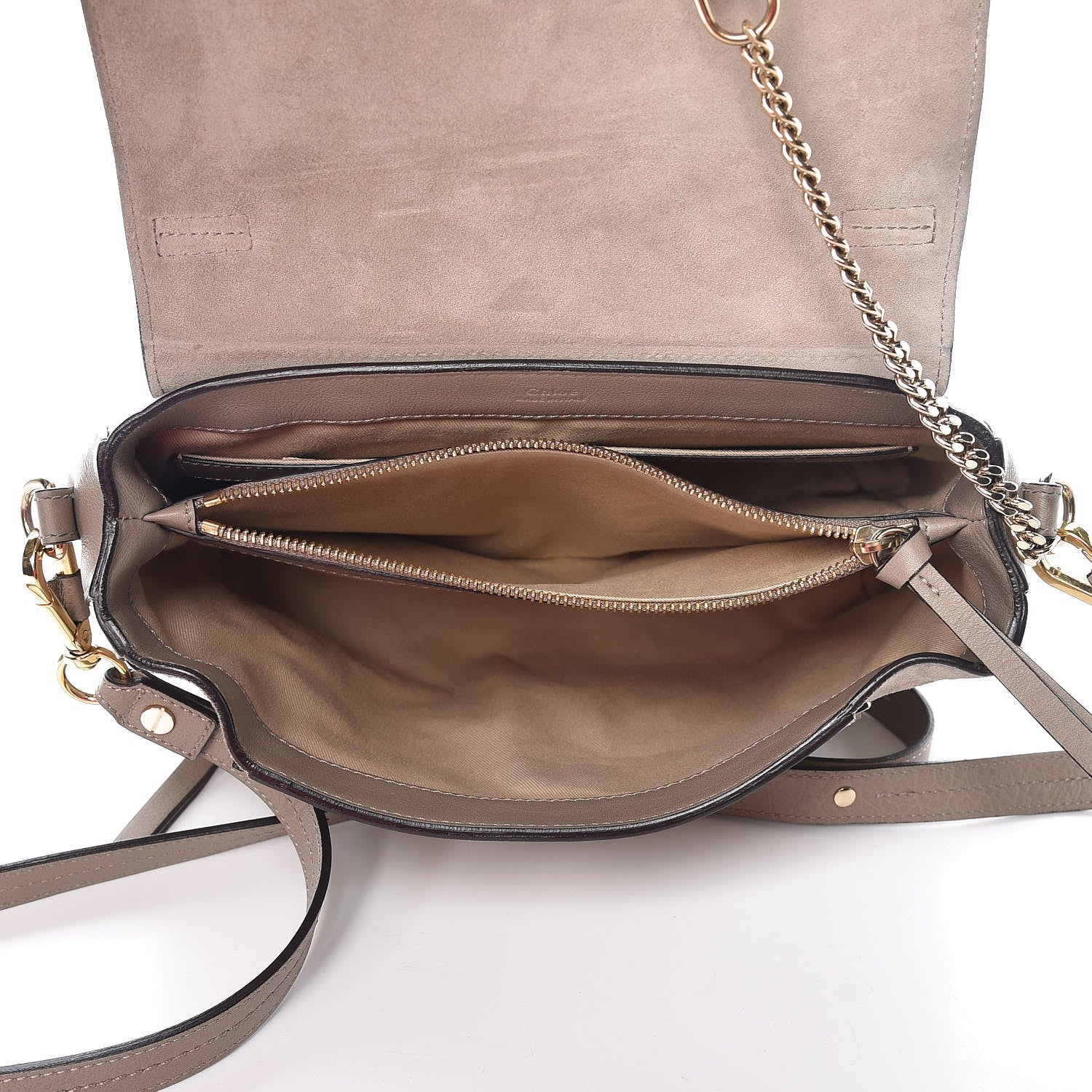 Chloe Calfskin Small Faye Day Shoulder Bag Motty Grey 6 of 16