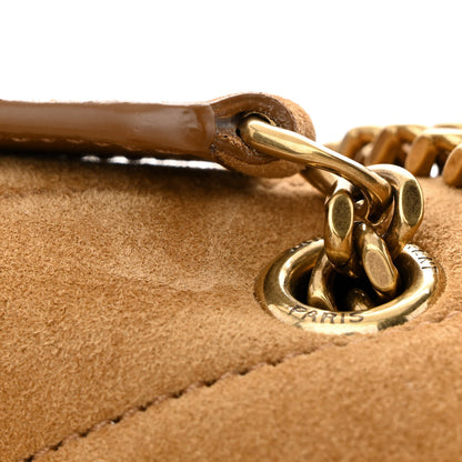 Saint Laurent Suede Calfskin Y Quilted Monogram Small Loulou Chain Satchel Cinnamon 12 of 13
