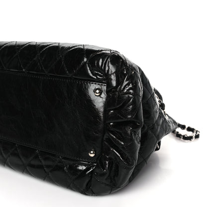 Chanel Glazed Calfskin Quilted Tweed Portobello Tote Black 9 of 9