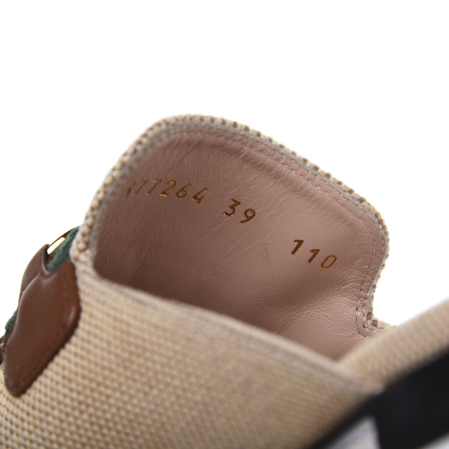Gucci Canvas Vintage Charlotte Princetown Slippers 39 Cuir 8 of 8