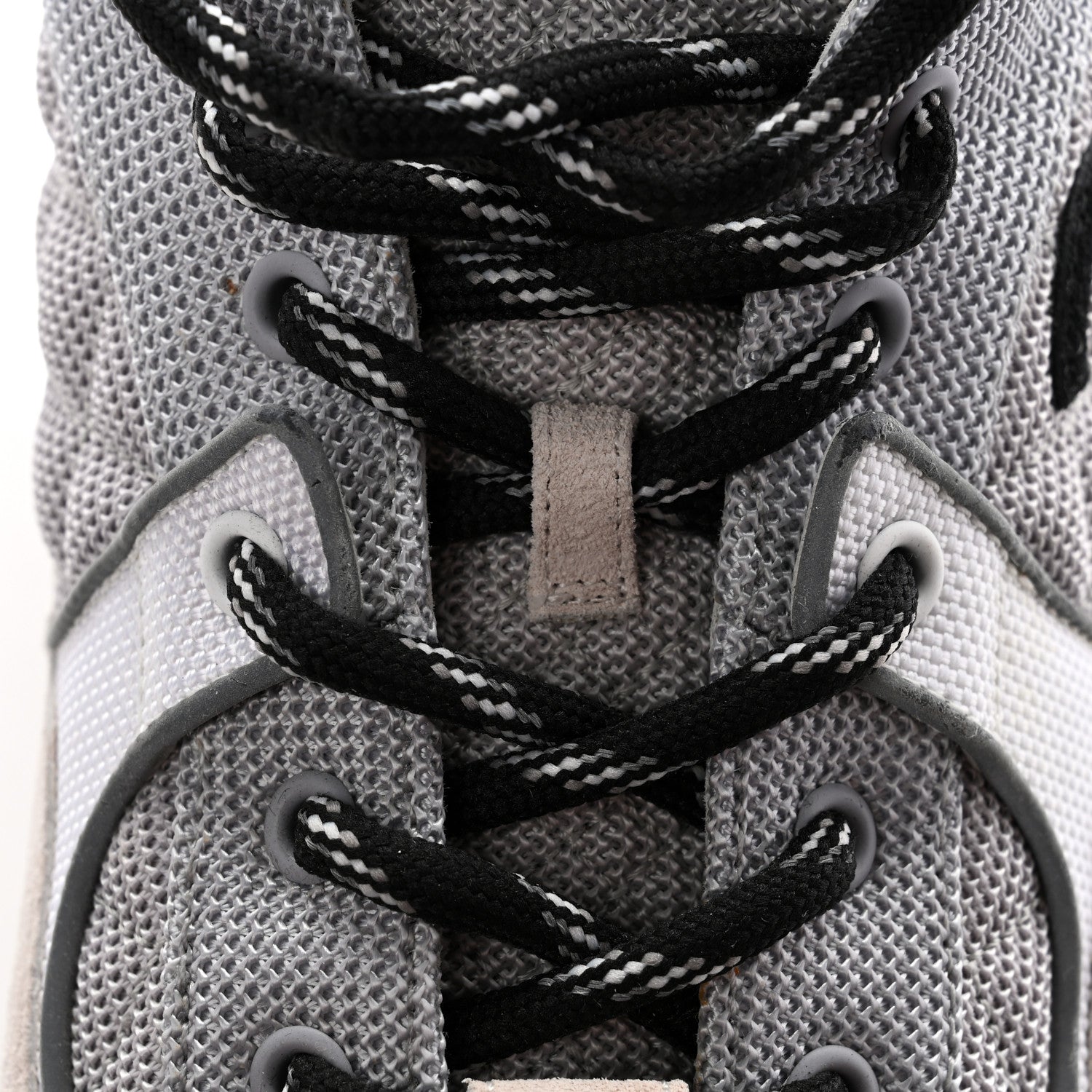 Chanel Mesh Suede Calfskin Grained Calfskin Mens CC Sneakers 45 Gray White 12 of 18