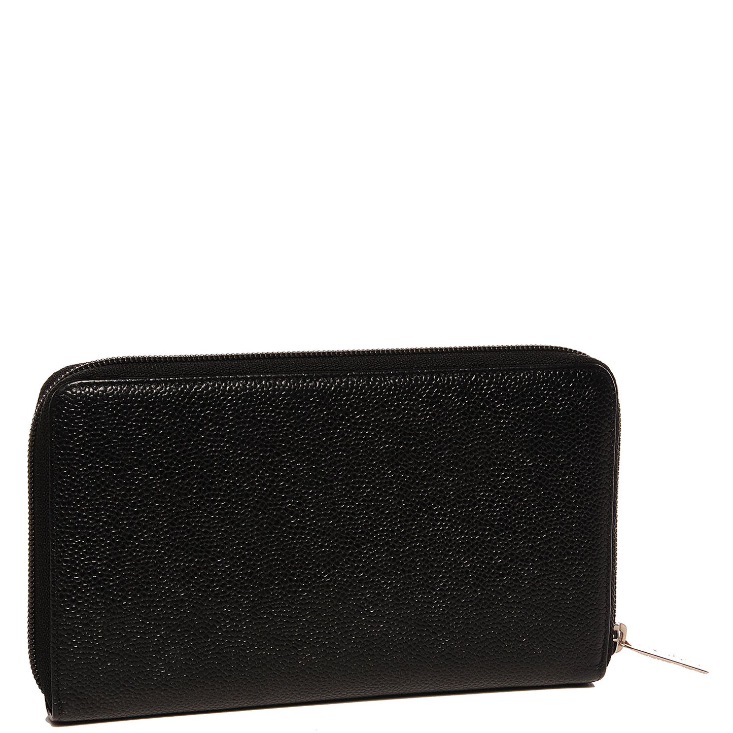 Caviar CC Timeless Large Zip Around Wallet Black