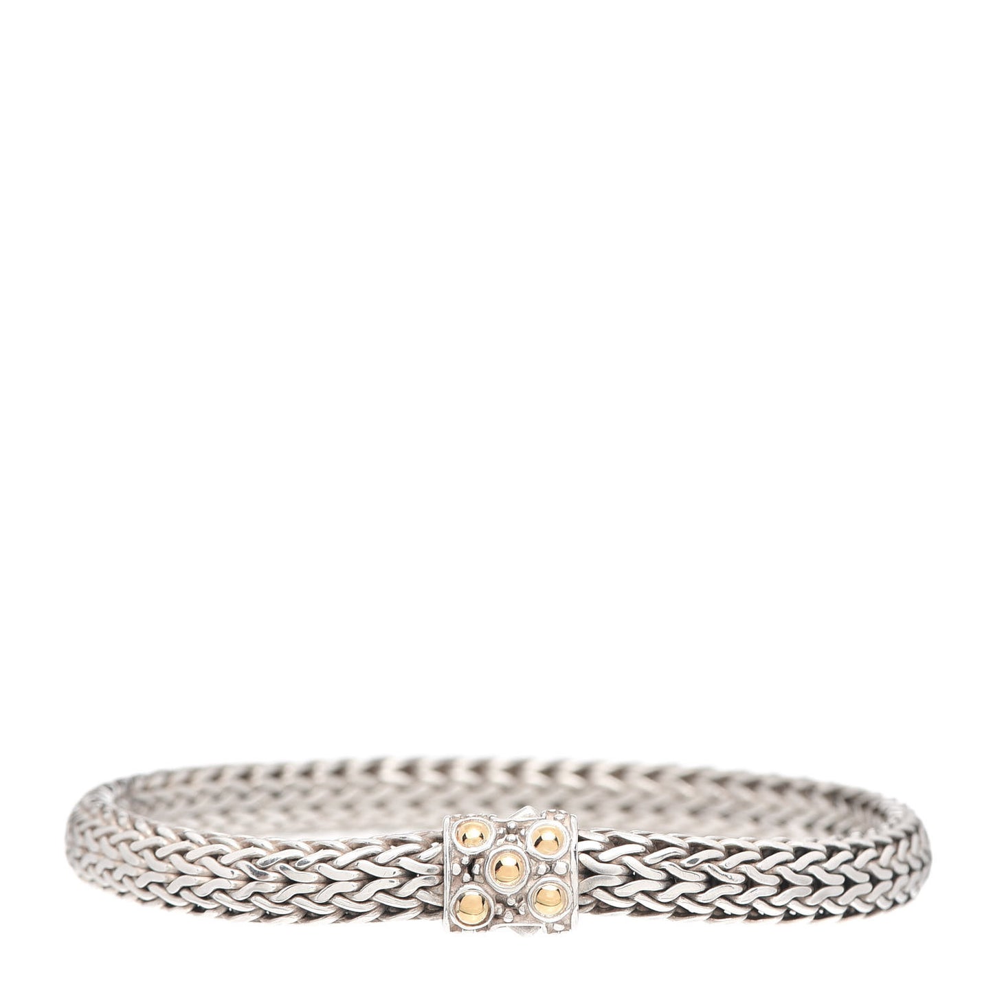 Sterling Silver 18K Yellow Gold 7mm Jaisalmer Classic Chain Dot Bracelet