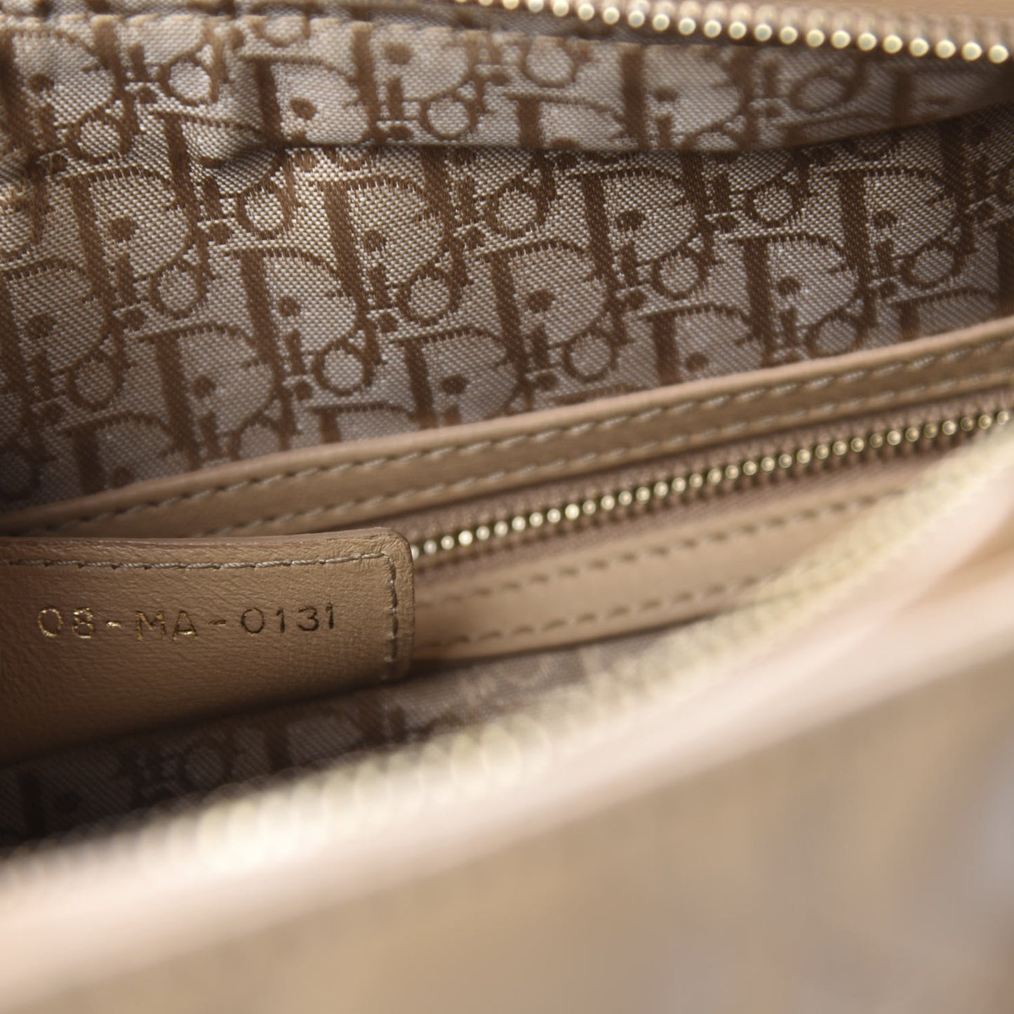 Lambskin Cannage Large Lady Dior Beige