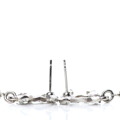 Chanel Crystal Pearl CC Drop Earring Silver 3 of 4