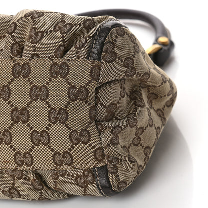 Gucci Monogram Medium D Gold Ring Hobo Dark Brown 9 of 13