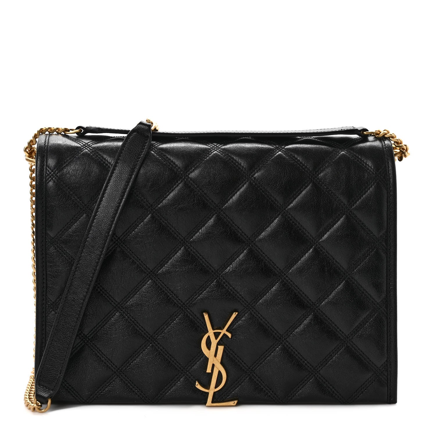 Saint Laurent Lambskin Quilted Small Becky Chain Bag Black 1 of 8
