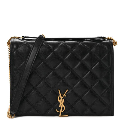 Saint Laurent Lambskin Quilted Small Becky Chain Bag Black 1 of 8
