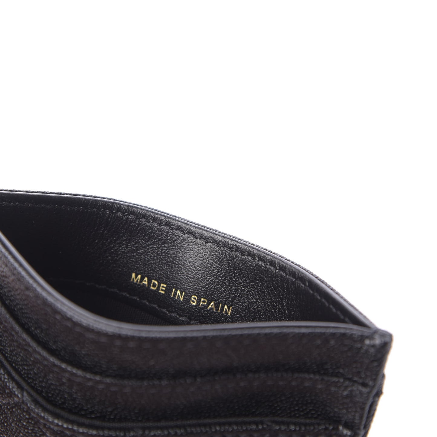 Caviar Quilted Boy Card Holder Black