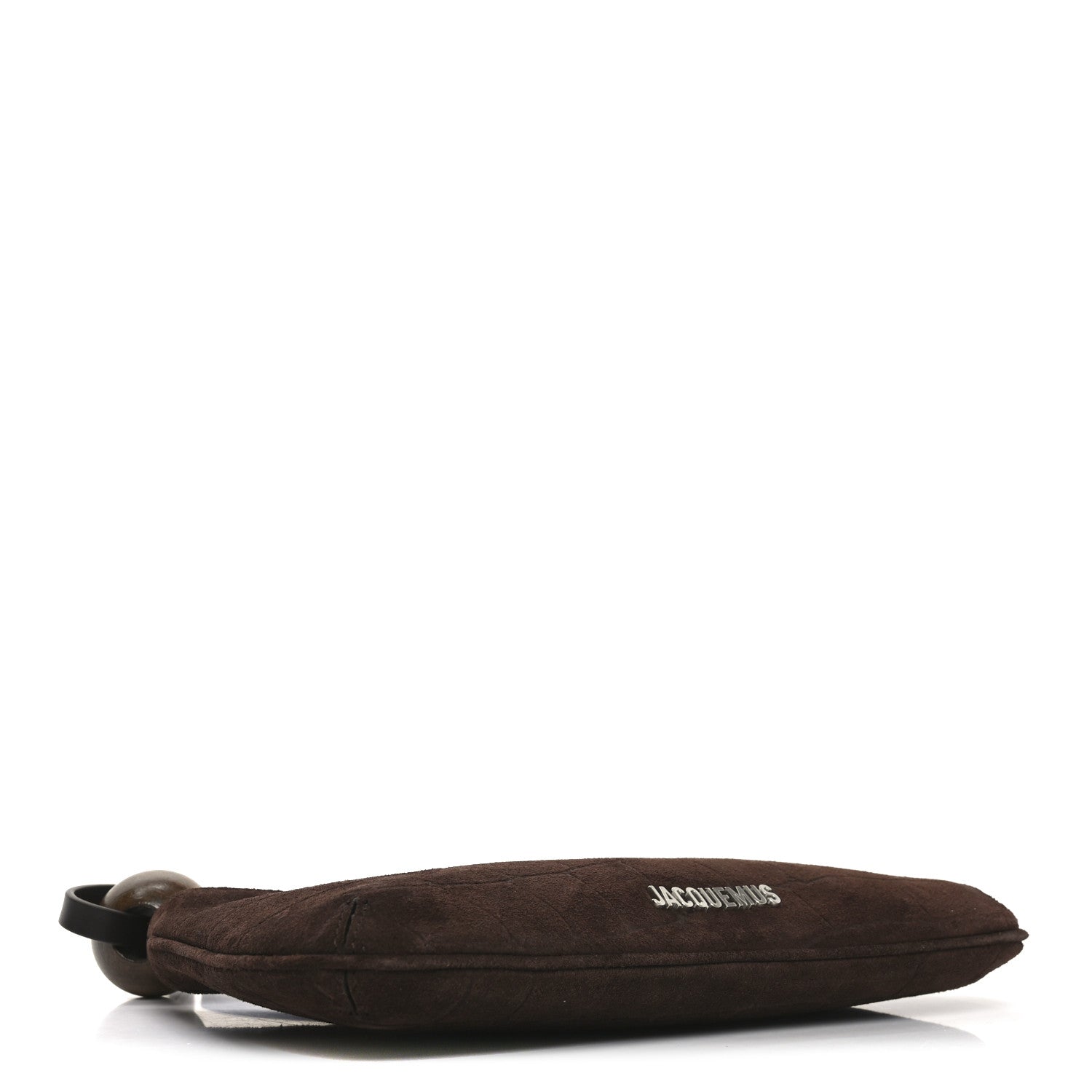 Jacquemus Suede Crocodile Embossed Le Bisou Dark Brown 4 of 9