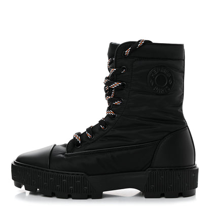 Hermes Calfskin Parachute Fresh Ankle Boots 37 Black 1 of 10