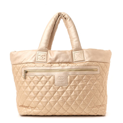 Chanel Metallic Lambskin Quilted Large Coco Cocoon Tote Light Gold 1 of 10