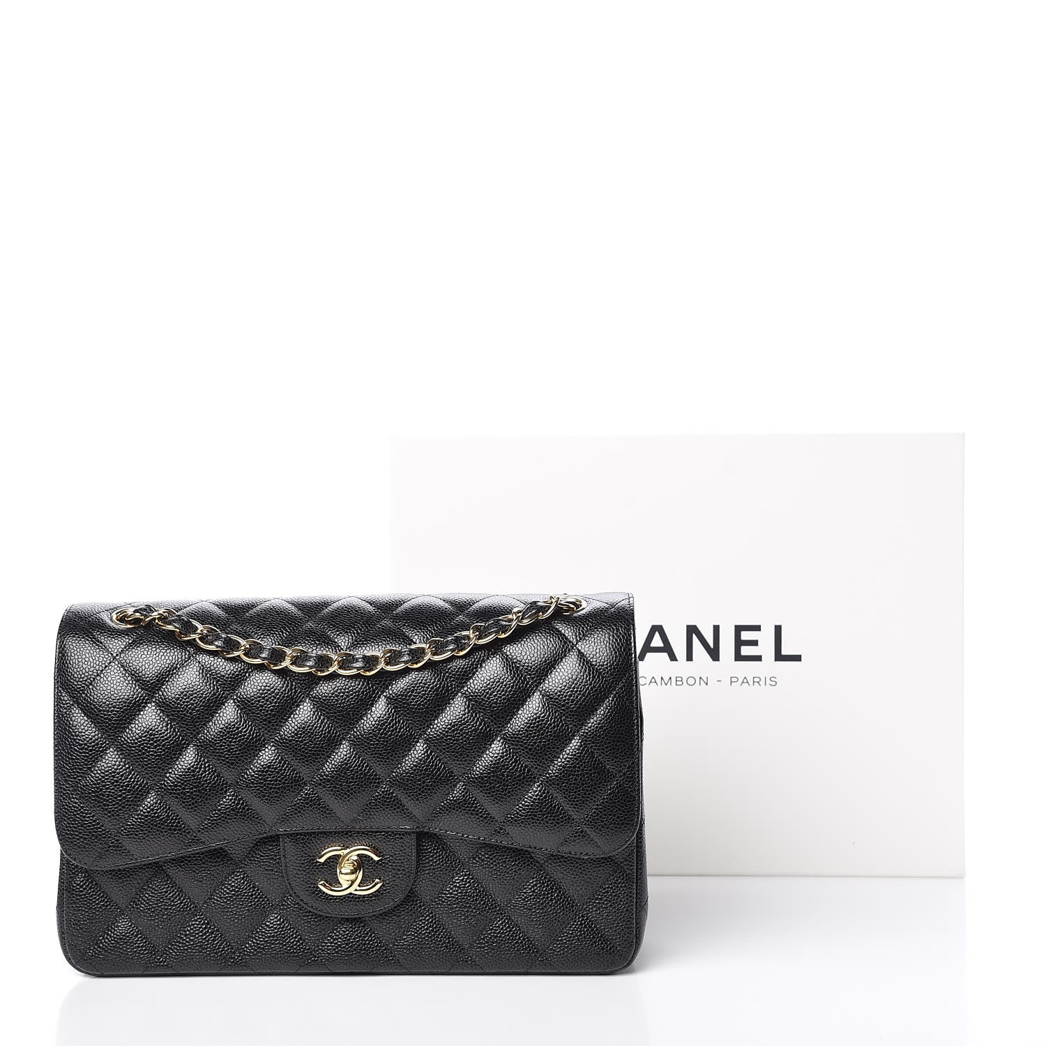 Chanel Caviar Quilted Jumbo Double Flap Black 10 of 10